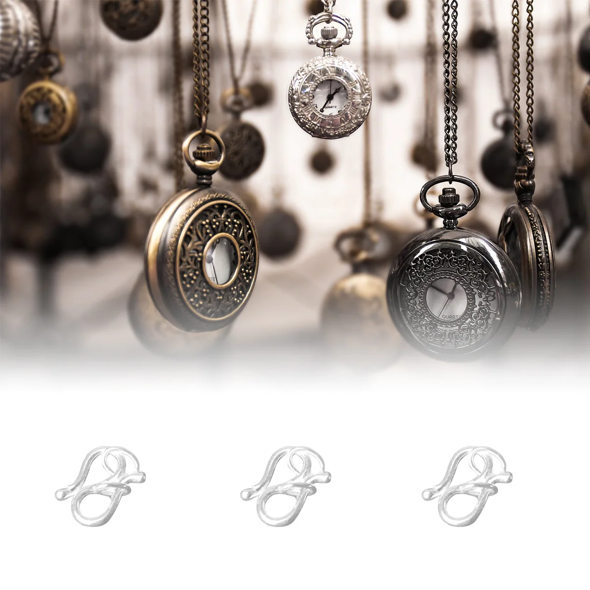 3 قطعة S المشبك لقلادة الفضة الاسترليني صنع المجوهرات مشبك سهل الاستخدام موصل لجزء إكسسوارات المجوهرات سوار ذاتي الصنع #1