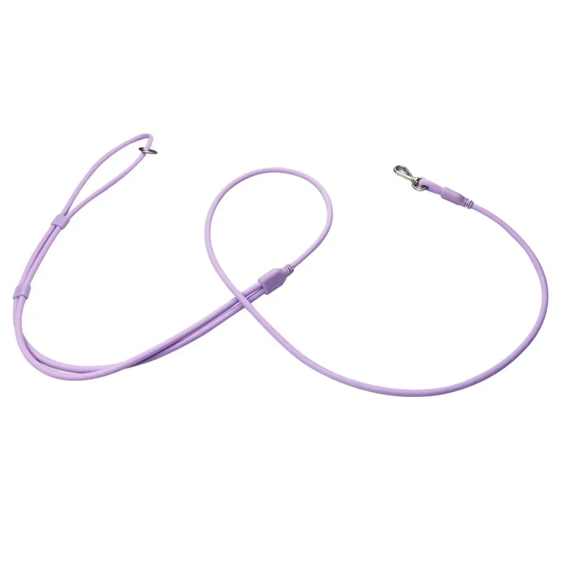 مقود حيوانات أليفة من السيليكون PVC عالي الجودة مقاوم للماء ومتين، مناسب لتدريب الكلاب الصغيرة والمتوسطة والكبيرة.