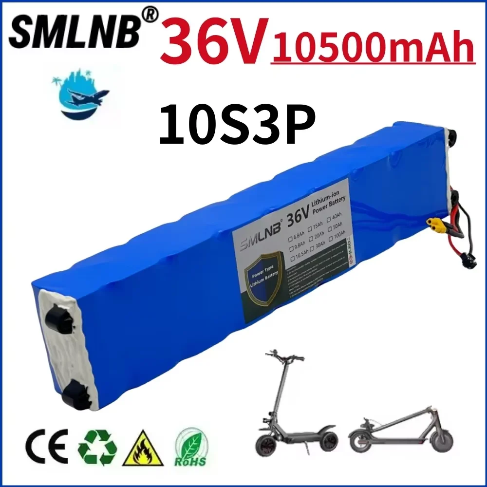 

10500mAh 36V lithium battery pack 18650 lithium battery 10S3P suitable for Xiaomi M365 electric scooter battery