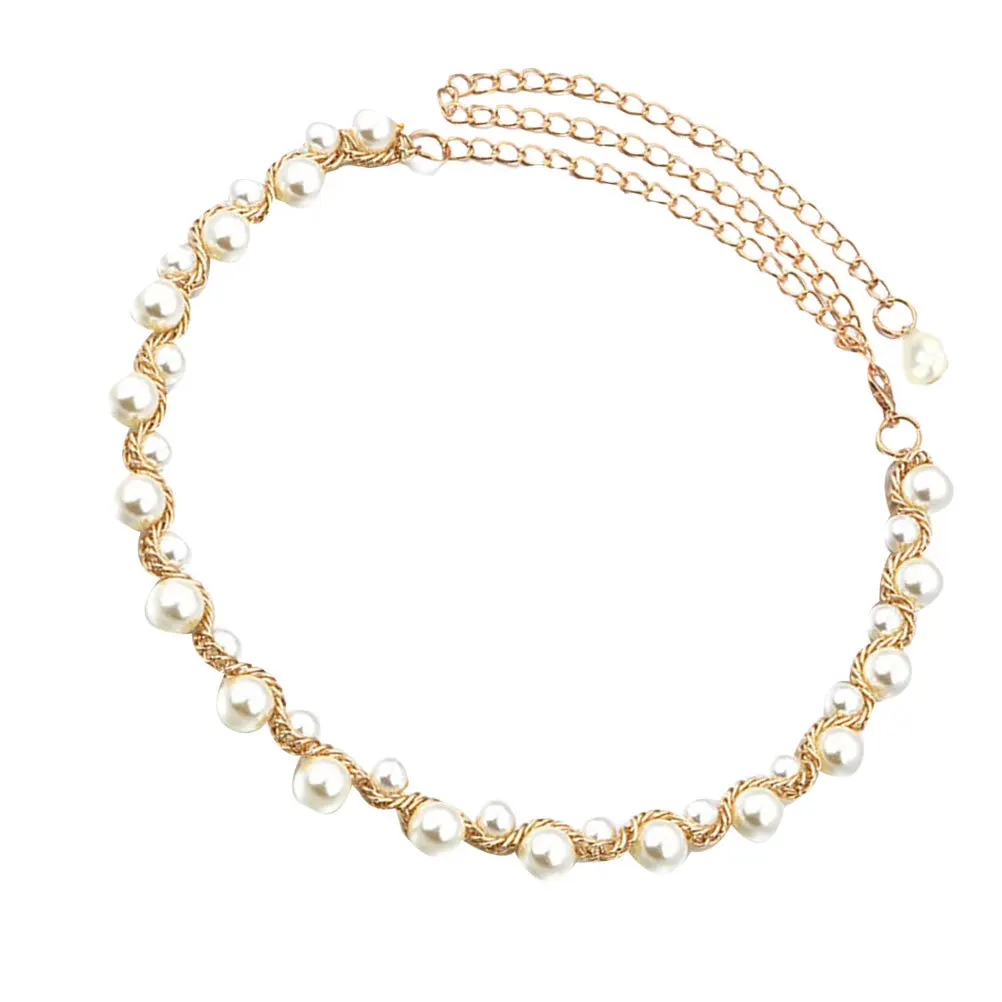 

Pearl Waist Chain Handmade Lightweight Beading Wedding Belt Bridal Fashion Belt Wedding Dress Sash Elegant Women Accessory