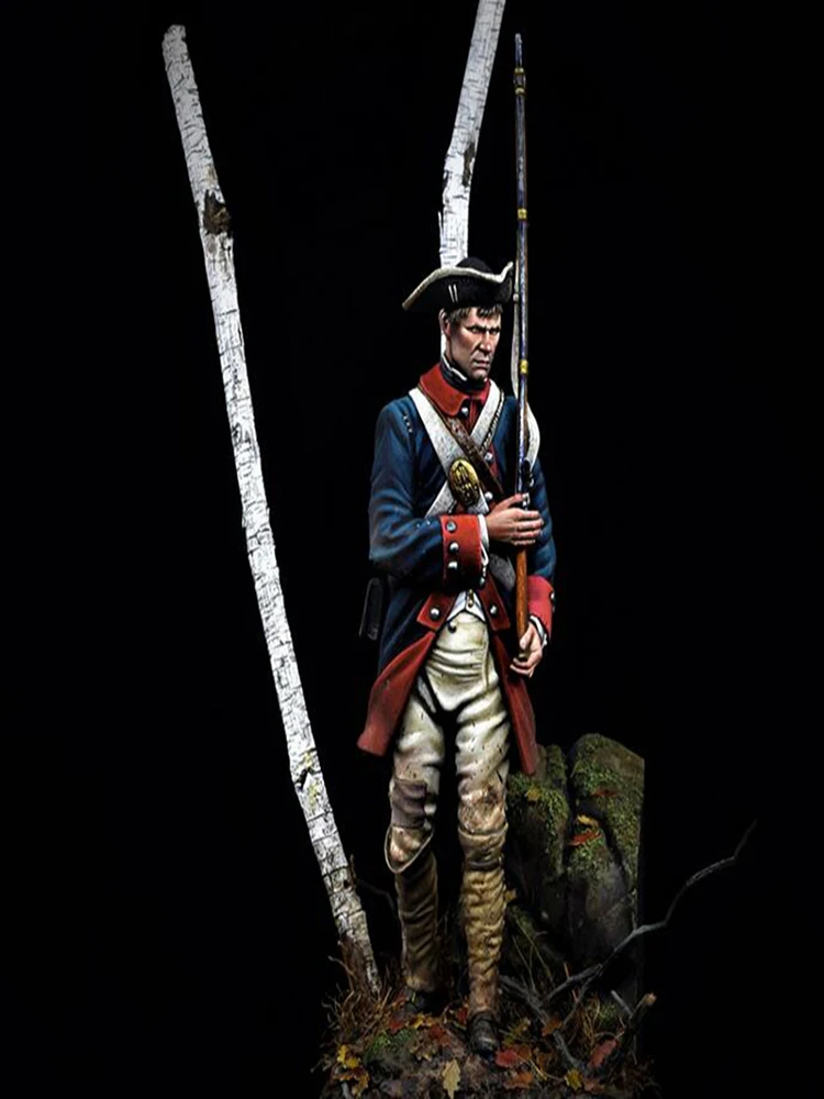 

1/18 90MM ANCIENT Continental Infantryman, 1780 Resin figure Model kits Miniature soldier Unassembled Unpainted