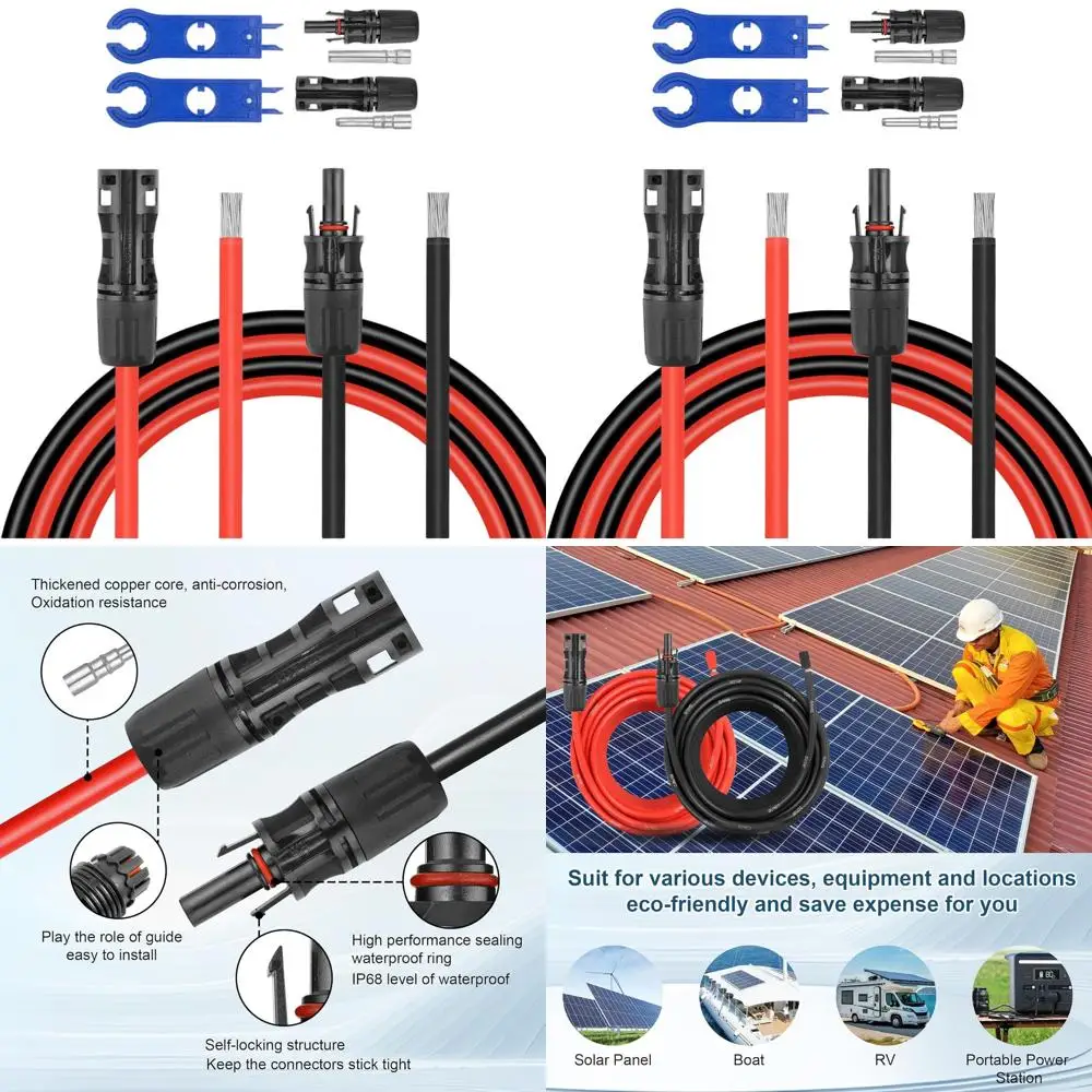 

Удлинительный кабель 25 футов (8AWG), красно-черный, с быстроразъемными адаптерами Air (папа-мама) для автодомов и сетевых систем