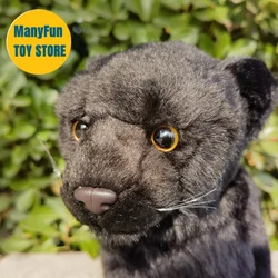 Panther Plush Toy High Fidelity Cute Plushie Cheetah Black Leopard Peluche Lifelike Stuffed Animals Simulation Doll Kawai Toy