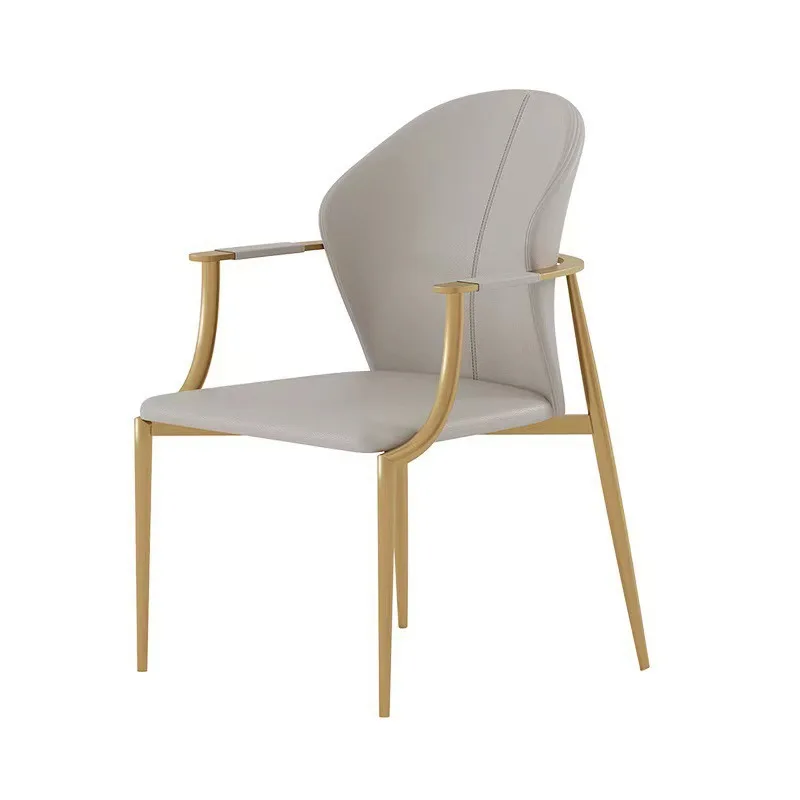 

Stainless steel chair living room modern simple tea chair guest seat light luxury creative backrest book chair designer dining c