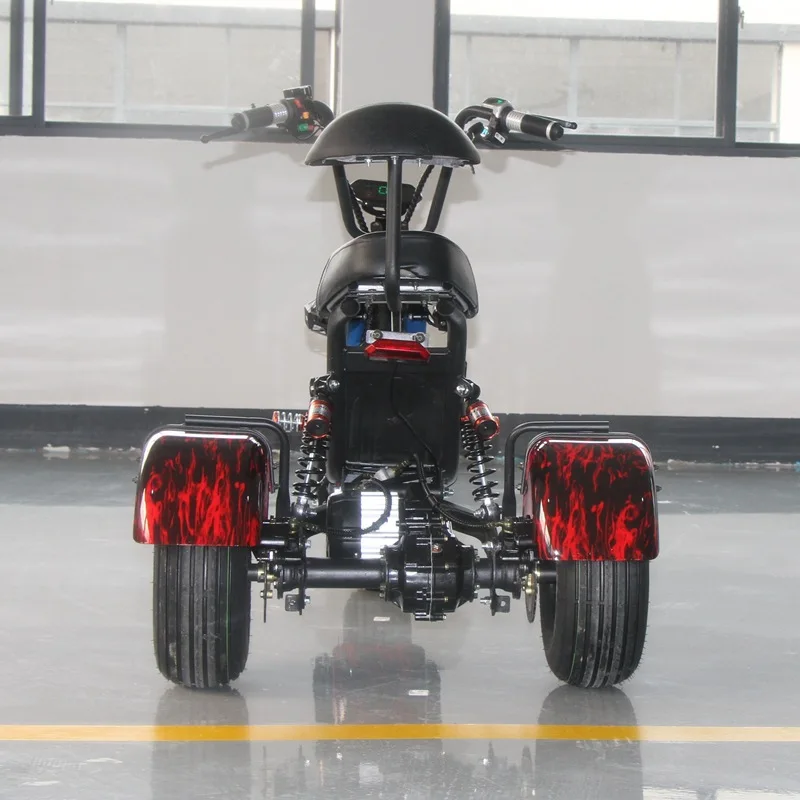 

Shaft Drive Three-wheeled Electric Vehicle Lithium Battery 1000W Scooter City Small 48V