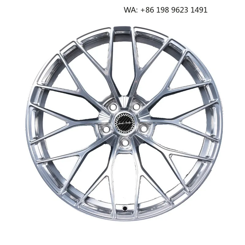 High End Customized Wheel Hub Multiple Inch Deep Concave Forged Alloy Rims, 5x3 PCD Gold Polished Finish, Single Piece Sporty C