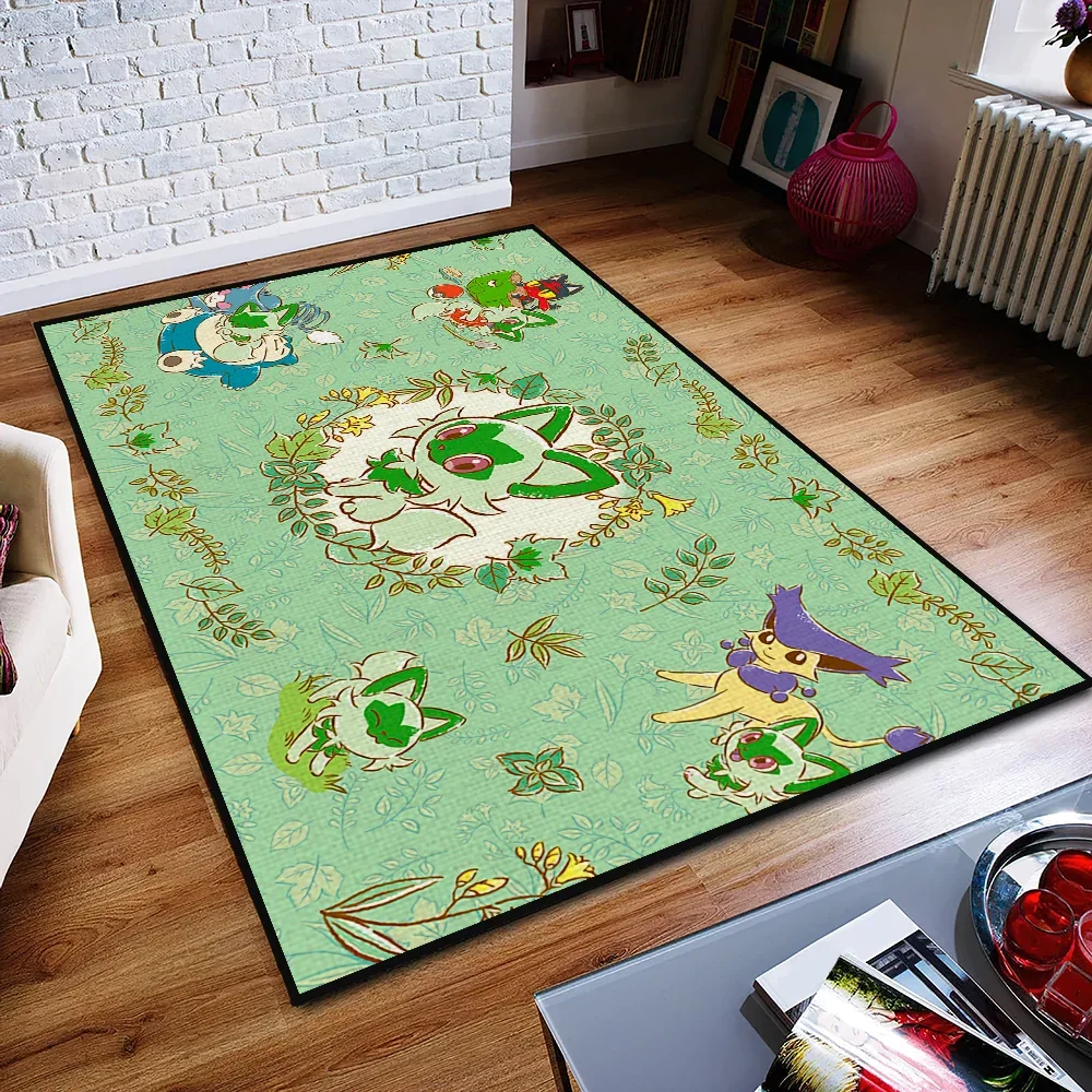 Door Mat Anti-Slip Kitchen Bedroom MINISO Handmade Tufted Rug P-PokEmon Carpet Living Sprigatito Room Entrance Decoration