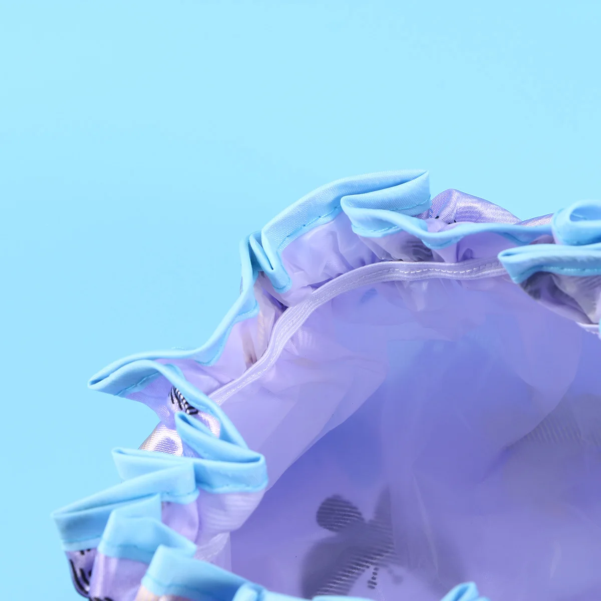 2pcs Waterproof Shower Cap Women Double Layer Thickened Satin Elastic Bathing Hat For Showering Spa Hair Protection Shower Hat