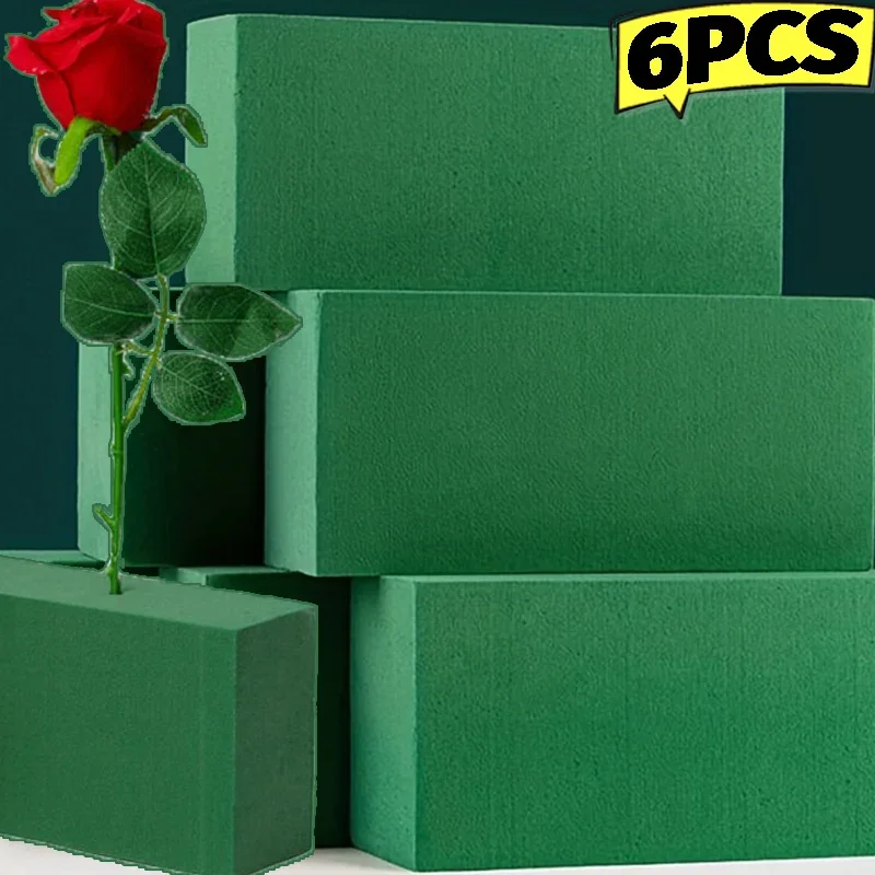 1-6x Pianka kwiatowa Zielony Kwadrat DIY Rzemiosło ślubne Kompozycja kwiatowa Pianki Błoto do ogrodu Dom Impreza Pakowanie Materiały dekoracyjne