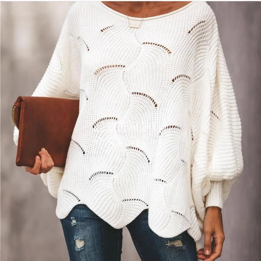 

Тонкий вязаный свитер большого размера, женский модный осенне-зимний Новое поступление, хлопковый материал, дизайн с принтом, повседневный Sle