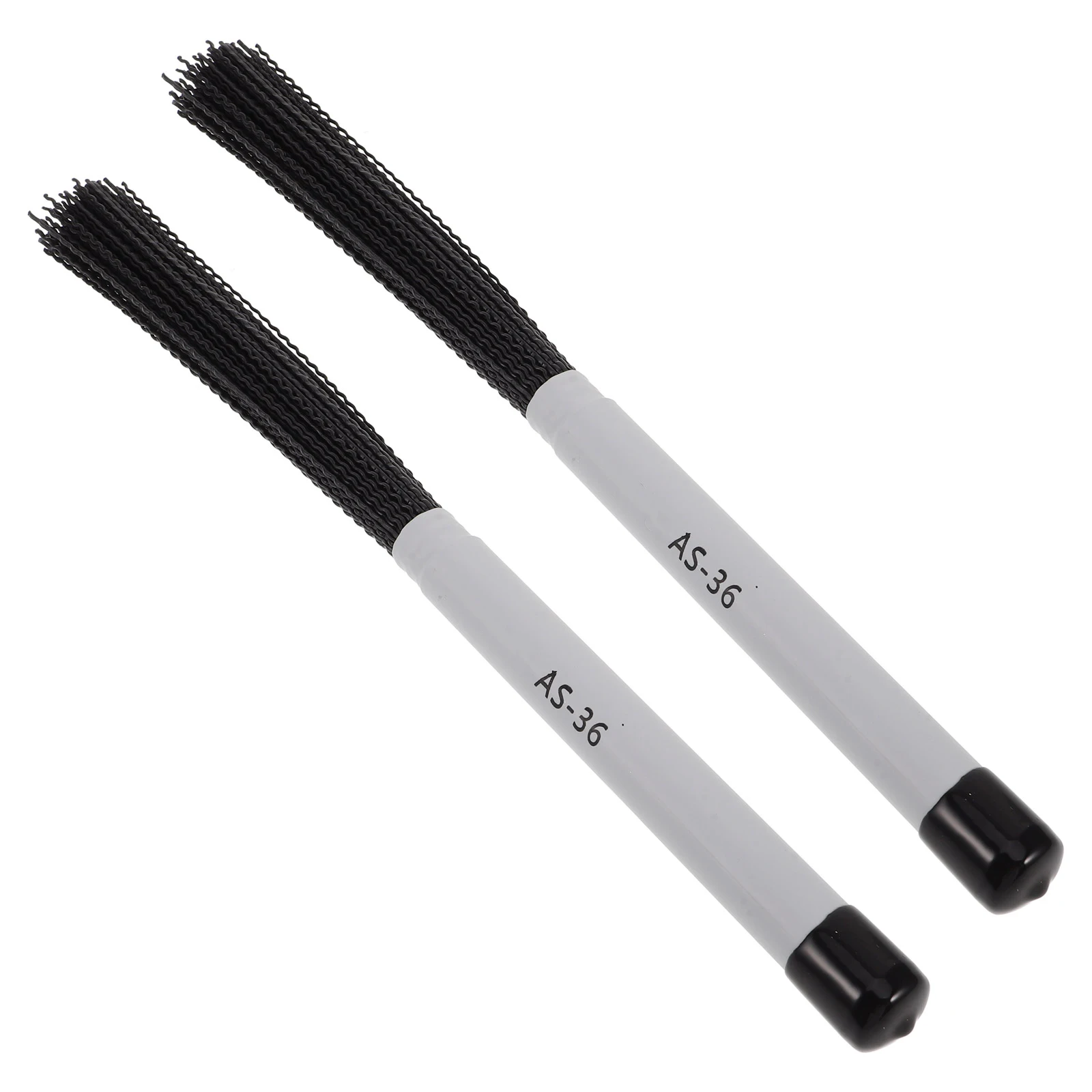 

High Elasticity Nylon Drum Brushes for Jazz Percussion Instruments Retractable Handle Beginner Drumming Accessory Pair Wire