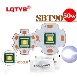 Bola de lâmpada LED de alta potência, lanterna forte, substrato de cobre, soldado com SBT90, laser branco, 20mm, 25mm