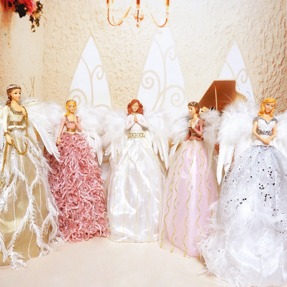 Angel Dolls Ornaments Home Decorations Christmas with Wing Festive Birthday Gift for Kids Hogar Decor Decoración De Ángel