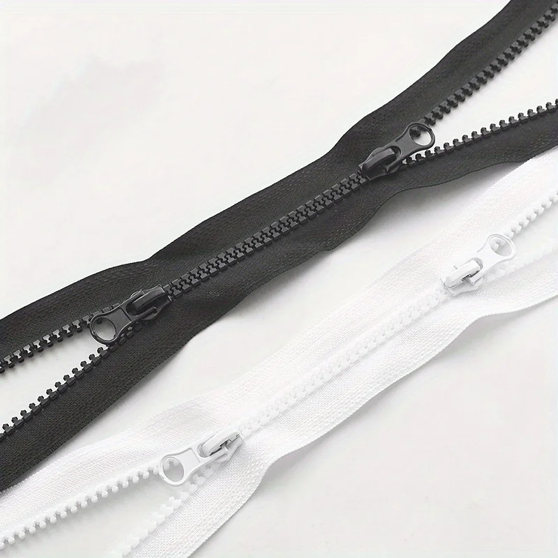5 szt. 80-150 cm podwójnie otwarte 5 # ząbki kleju żywicznego z kolorową automatyczną główką i otwartym ogonem trencz dziecięcy płaszcz z zamkiem