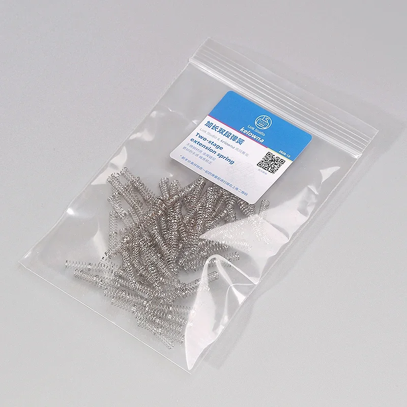 104pcs/pack Two Stage Extension Spring For Mechanical Keyboard Customized Switches Double Section Springs 58g Bottom Force