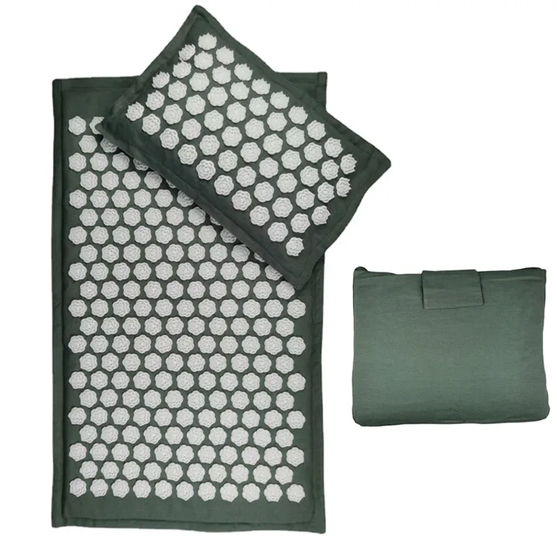 Lotus Spike Acupressure Mat Cushion Nature Acupuncture Pad Linen Coconut Palm Massage Mat Mata Do Masażu Lniana Palma Kokosowa