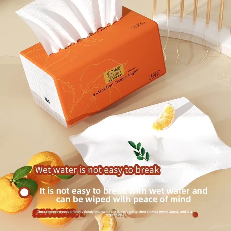 Weaving Dream Paper, 360 Sheets/pack, 4-layer Thickening, 3-18 Packs, 90 Puffs/pack, Soft Paper Towel, Hand Towel, Toilet Tissue