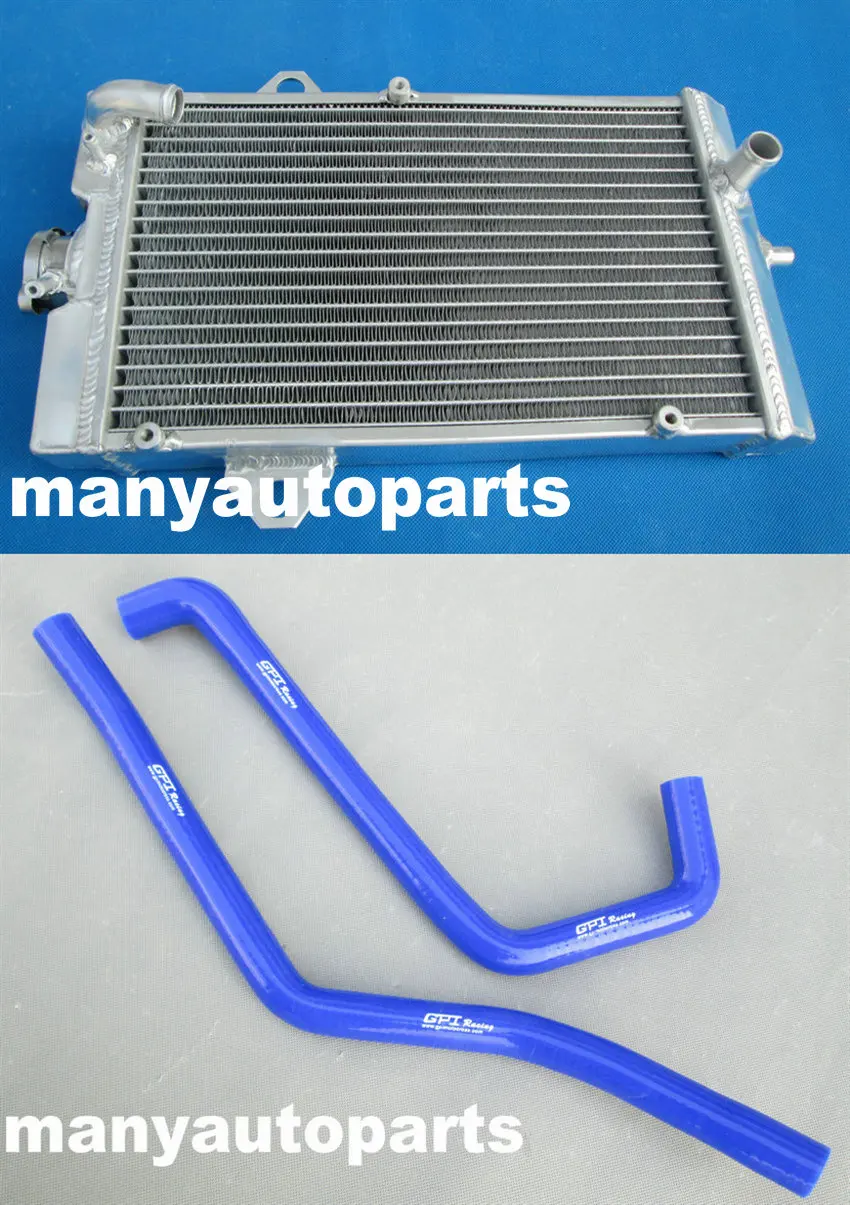 لياماها رابتور 700 YFM700 YFM700R 2006-2013 2007 2008 2009 2010 2011 2012 مشعاع ألومنيوم وخرطوم أزرق