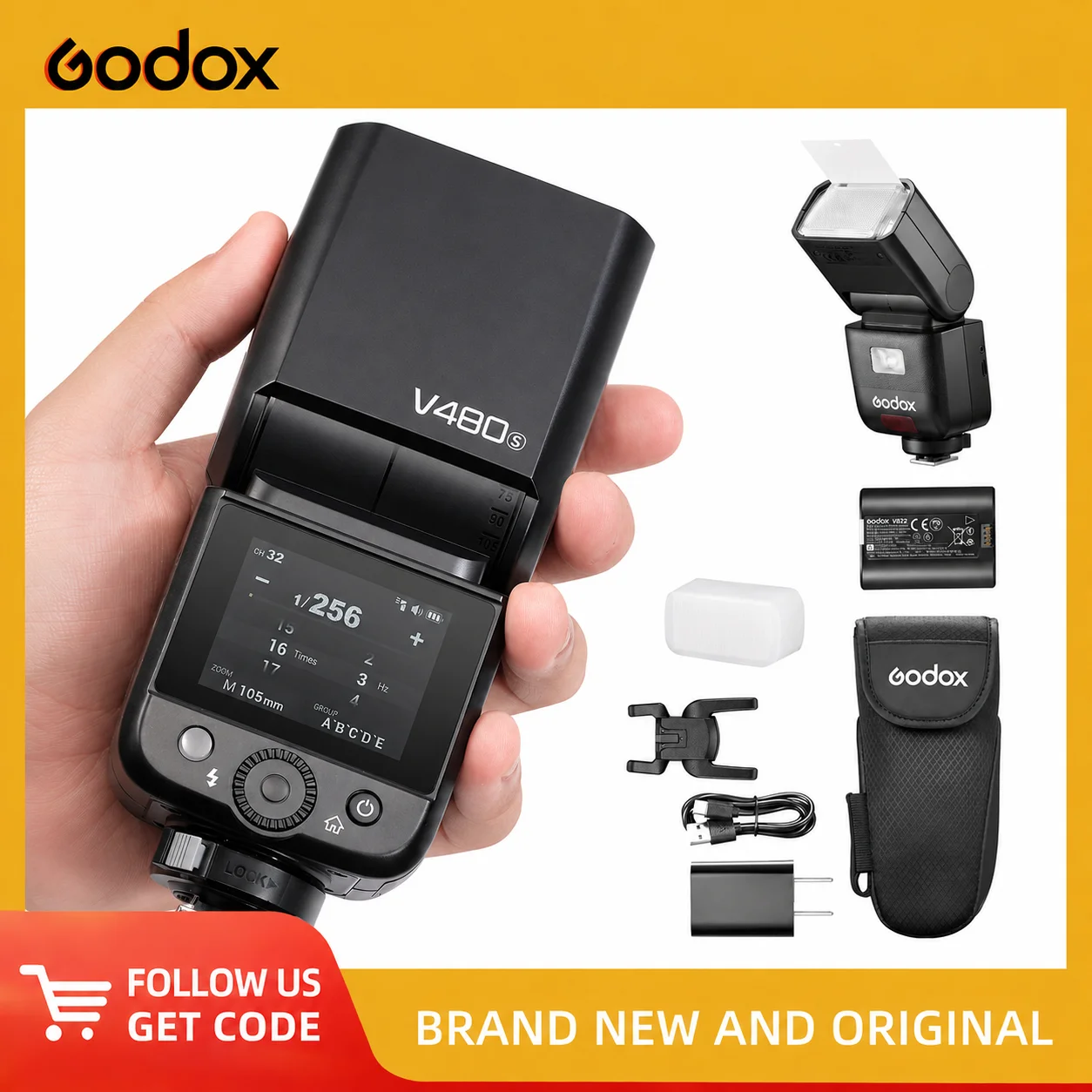 Godox V480 Ving C/S/N TTL On-Camera Flash for Sony for Canon for Nikon pk V860III TT520III V1PRO