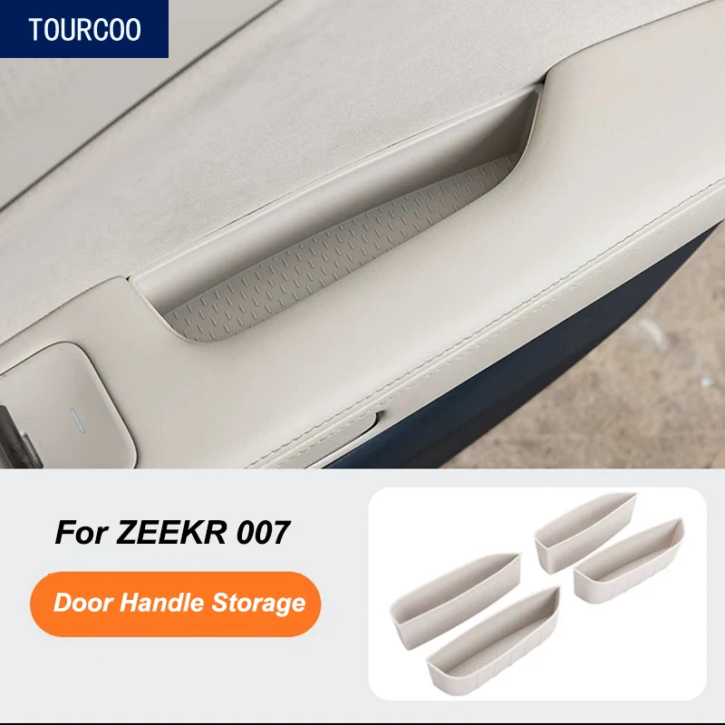 For ZEEKR 007 2024 Silicone Door Handle Storage Box Interior Styling Modified Accessories