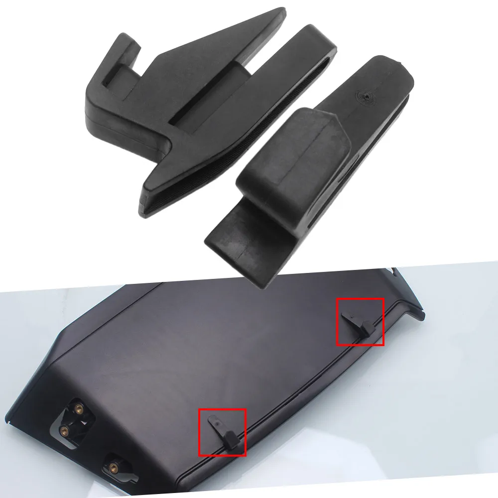 2Pcs Inner Fairing Air Vent Duct Rubber Fill The Gaps Between Windshield For Harley Davidson Touring Road Glide 2023-2026 Black