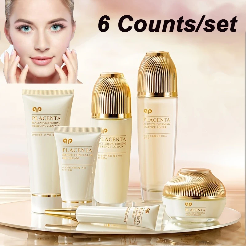 6 PCS Sheep Placenta Skincare Gift Set - Active Firming Hydrating