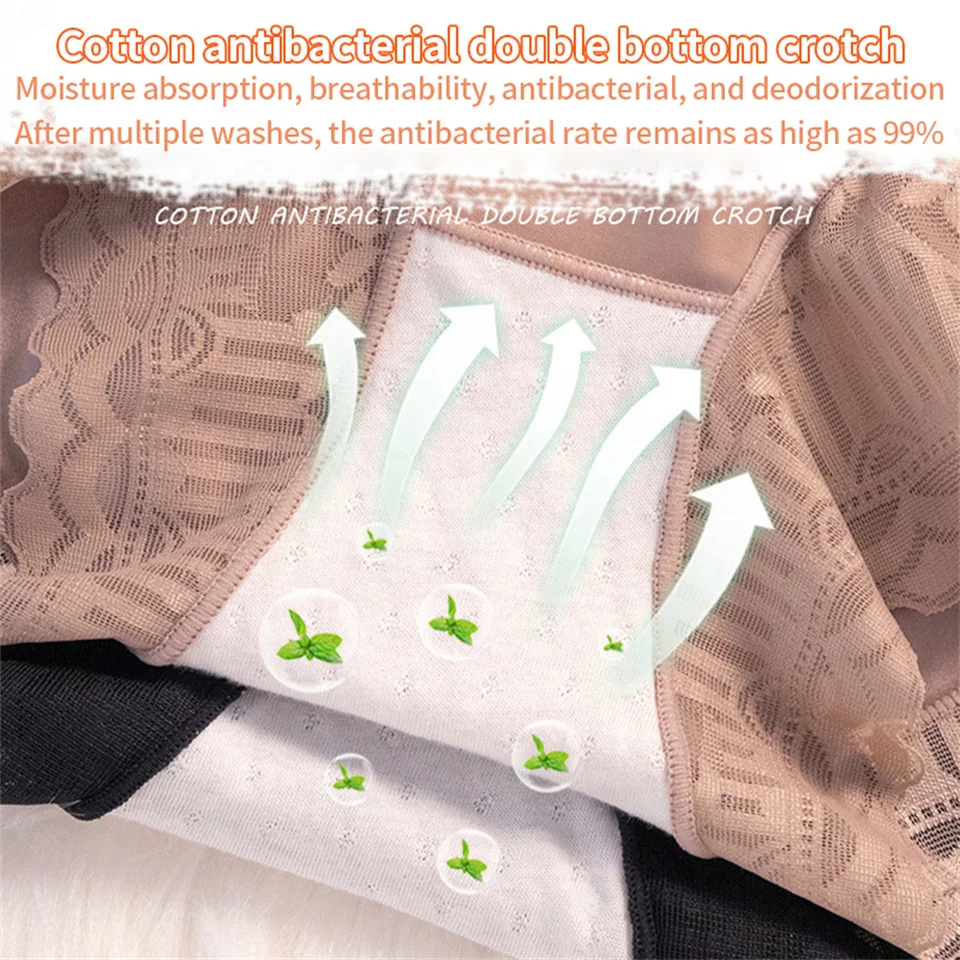 Becirzet Höschen für Frauen zur Bauchreduzierung, schlankmachende, formgebende Unterhosen, weiche, atmungsaktive, nahtlose Spitzenunterwäsche – Detail 12