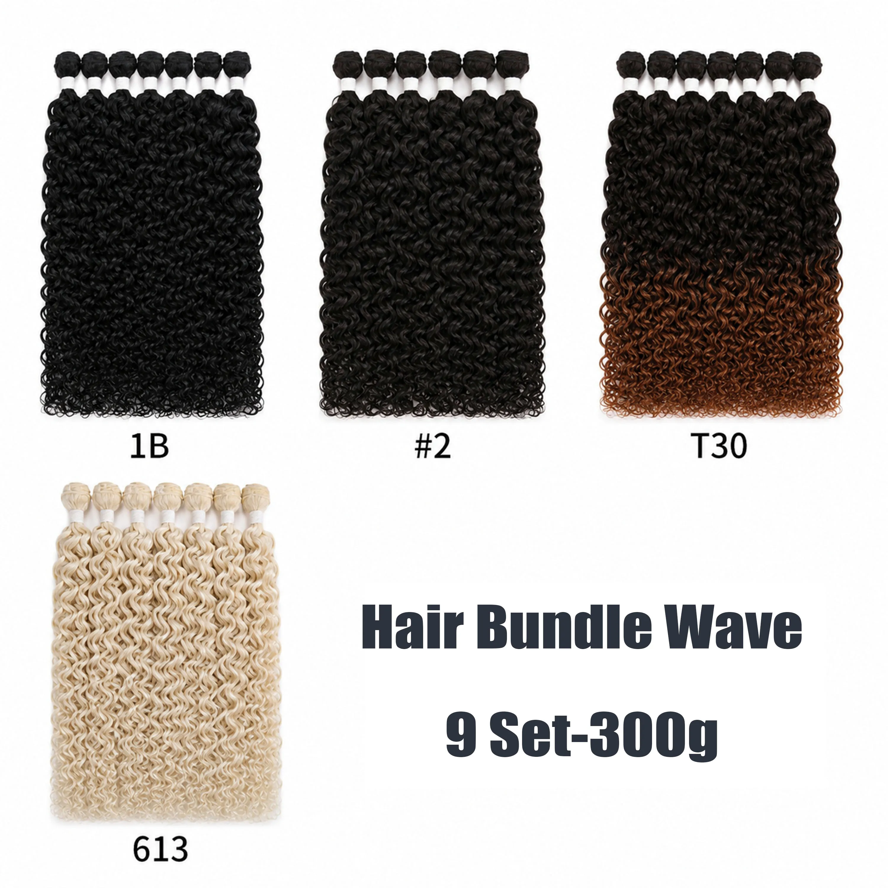 Wigundle Crochet Hair 9-Piece Hair Set Extensions For Women Synthetic Hair Curls Bundle Deals, Synthetic Dreadlocks