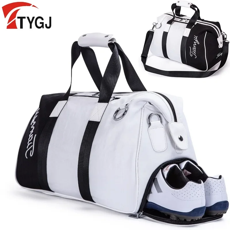 Brand Golf Clothing Bag Pu Ball Bags Large Capacity Clothes Golf Shoes Bag Travelling Handbag Knapsack Large Capacity