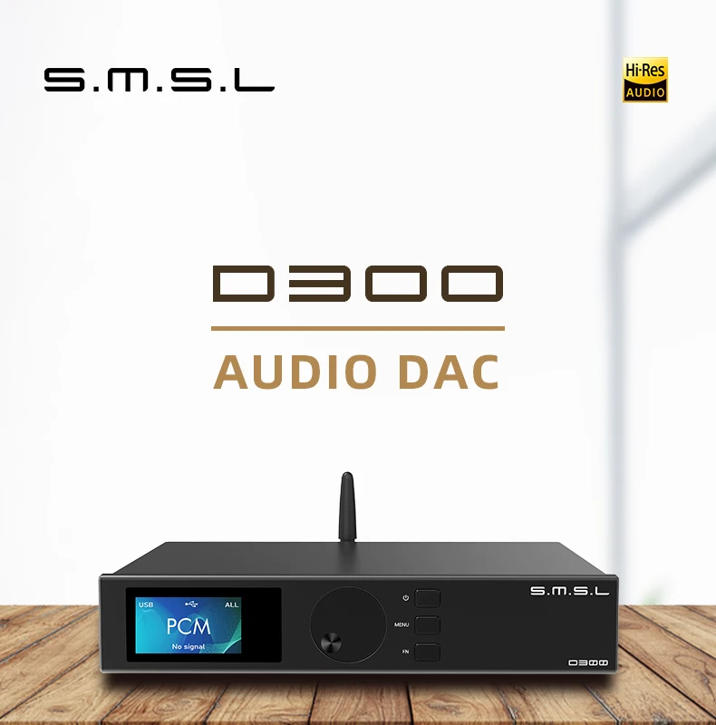 

SMSL D300 Decoder ROHM BD34301EKV Bluetooth 5.0 DSD512 PCM 768KHZ/32Bit DAC LDAC aptX HD Decoder