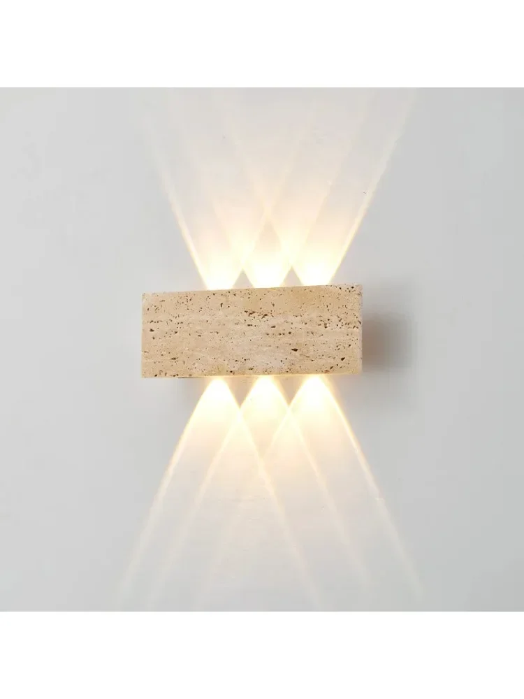 Wabi-sabi LED Wandlamp Tuinlamp Steen IP65 Buiten Waterdicht Nachtkastje Retro Schansen Verlichtingsarmatuur Woondecoratie Binnen - afbeelding 2