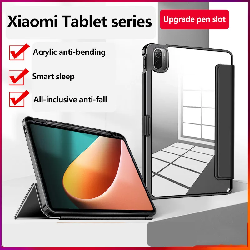 Acrylic Case For Xiaomi Pad 6S Pro 12.4inch 2024 5 Pro 6Max 6 Pro Redmi Pad SE 11 Pad 10.61 Smart All-inclusive Protection Cover