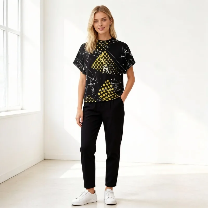 

Плиссированная футболка Miyake 2026: Новая классика, эластичная, дышащая, с принтом «Кукурузное зерно», пуловер с коротким рукавом, женская одежда