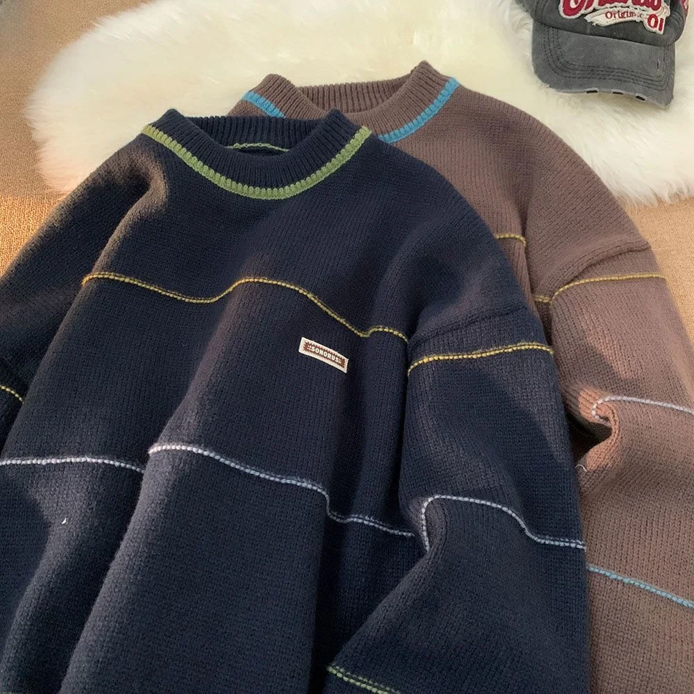 سترة محبوكة كبيرة الحجم للرجال كاجوال مريحة وفضفاضة مناسبة للخريف والشتاء ماركة Faion من ألياف البوليستر بسحاب...