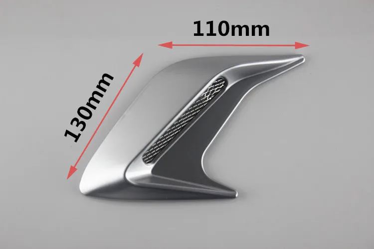 1pair Car Side Vent Decorative Cover, ABS Plastic Simulation Air Flow Shape, Auto Fender Side Door Trim, 3 Colors Available
