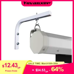 Uchwyt 90 stopni ekran projekcyjny wieszak regulowany uchwyt ścienny/mocowanie sufitowe na projektor HD uchwyt kurtyny L kształt