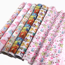 New Pokémon Polyester Cotton Fabric Sewing Material For Clothes Dress Decor DIY Patchwork Quilting Material