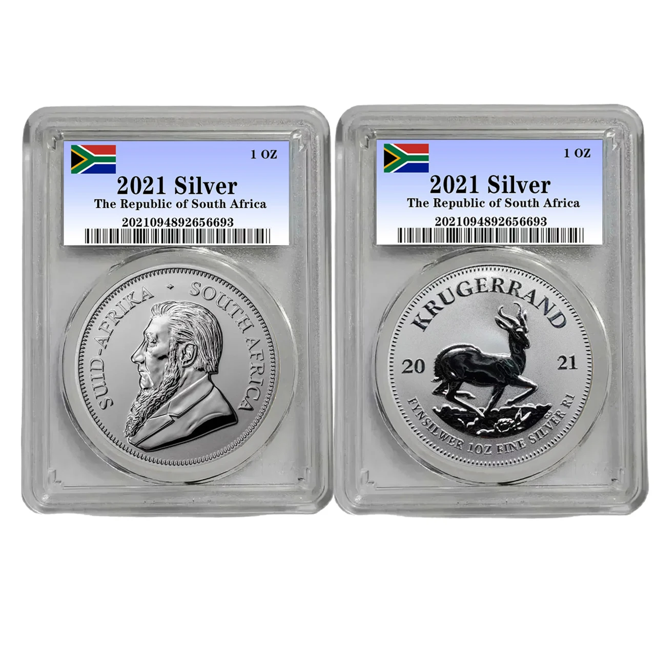 Monedas de Oro y Plata Krugerrand de Sudáfrica 2025 de 1 Onza, Monedas de Colección de Alta Calidad Selladas, Monedas de Desafío