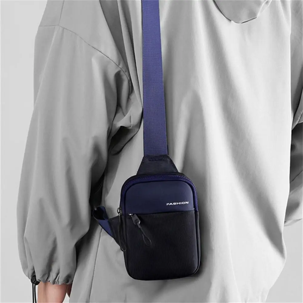 Large Capacity Men Chest Packs Crossbody Bag Oblique Men Shoulder Bags Single Shoulder Nylon Multifunctional Chest Packs