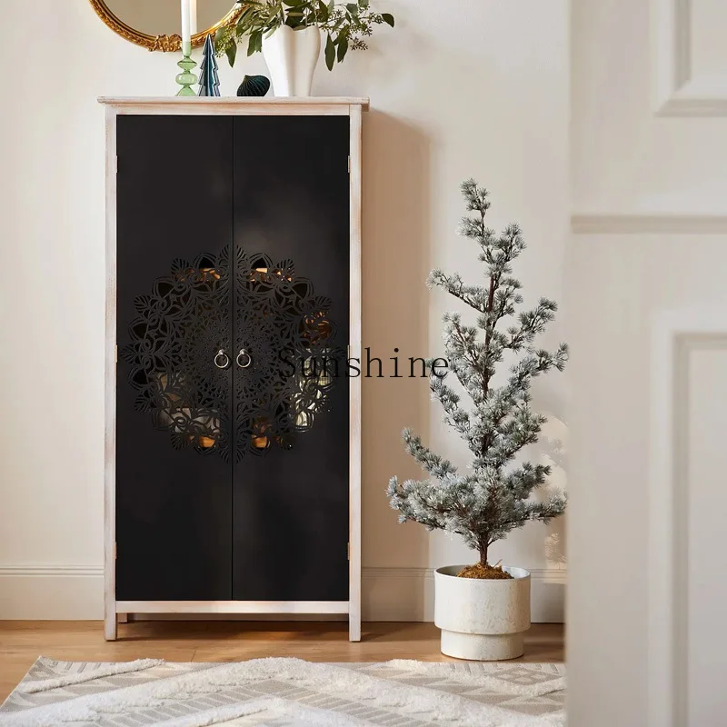 

American wall ultra-thin locker small apartment simple side cabinet