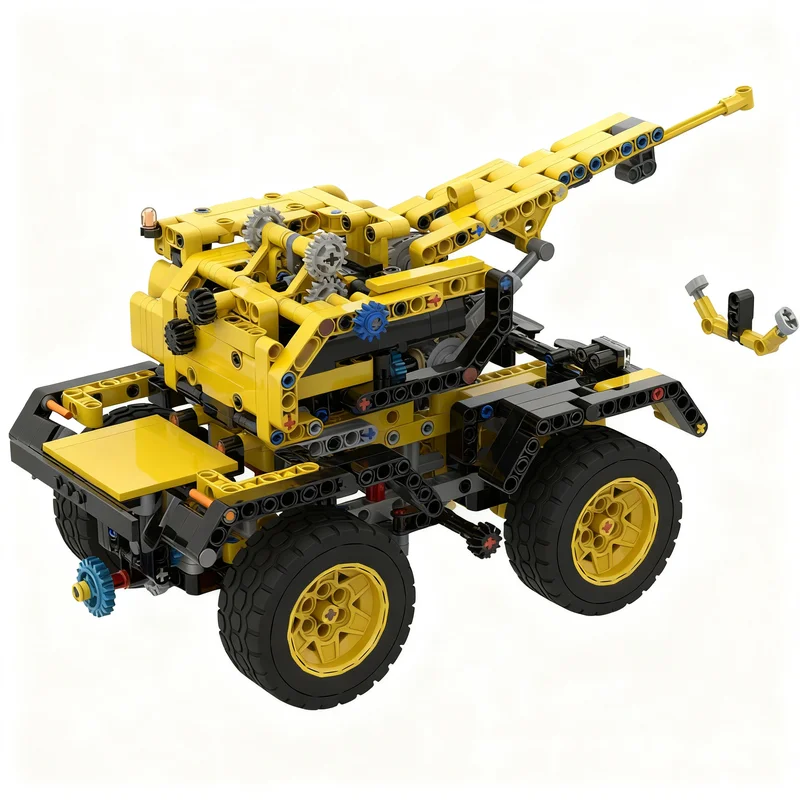 745pcs MOC Rough Terrain Crane Alternate Technical Model Building Blocks Architecture Toy Christmas Gift Craft Display Assemble