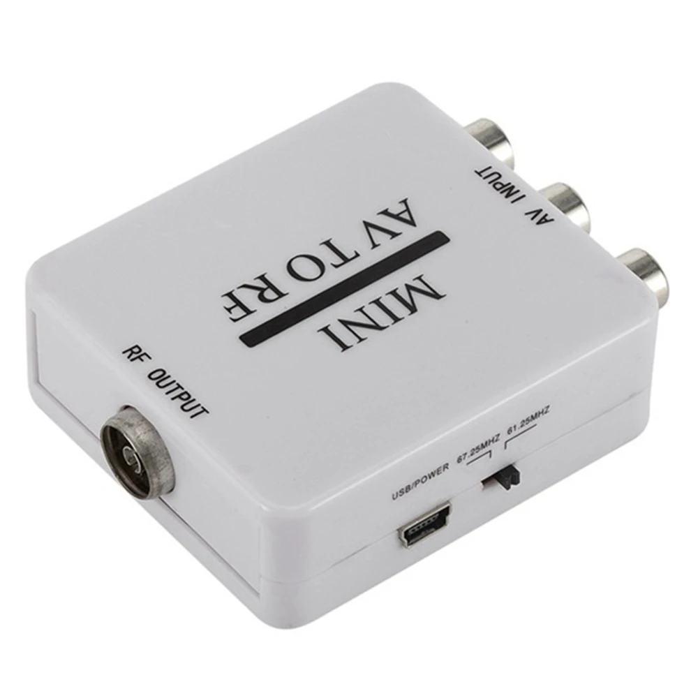 RCA / A / V Composite Video Cable to RF / Coaxial / Coaxial Converter HDMI-Compatible Modulator TV