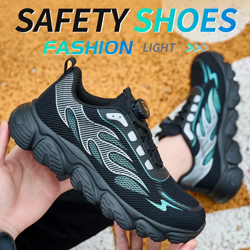 New labor protection shoes with anti smashing and anti piercing twisted steel toe shoes