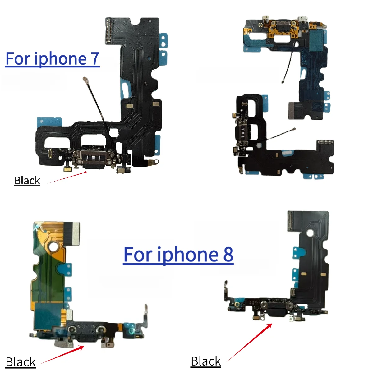 

1 шт. USB-порт для зарядки, гибкий кабель, разъем, детали для iphone 7 8 plus 11 12 13 14 pro max, микрофонный модуль