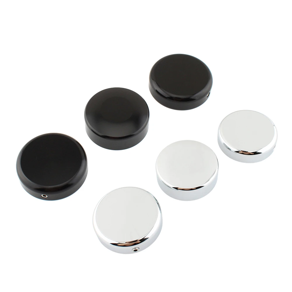 Motorbike Alloy Upper Top Fork Tube Stem Nut Cover Cap 3Pcs/Set For Harley V-ROD NIGHT ROD SPECIAL 2007-2011 Black/Chrome