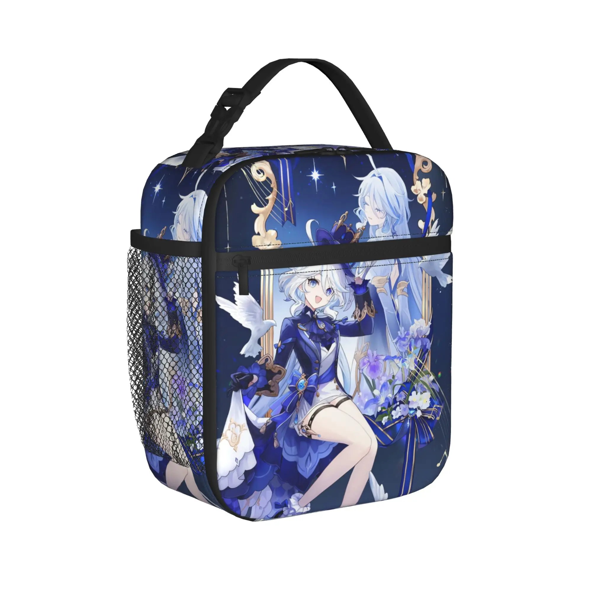 Genshin Impact Lunch Bag  Casual Lunch Box Picnic Portable Tote Food Bags For Adult Oxford Designer Cooler Bag