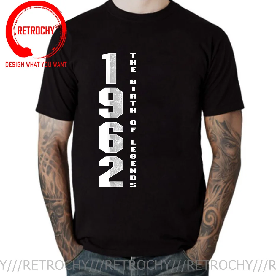 Classic Vintage 1962 The Birth Of Legends T Shirt Men Fahter Day 60th Birthday Gift Tee Shirt Born In 1962 60 Years Old T-Shirt