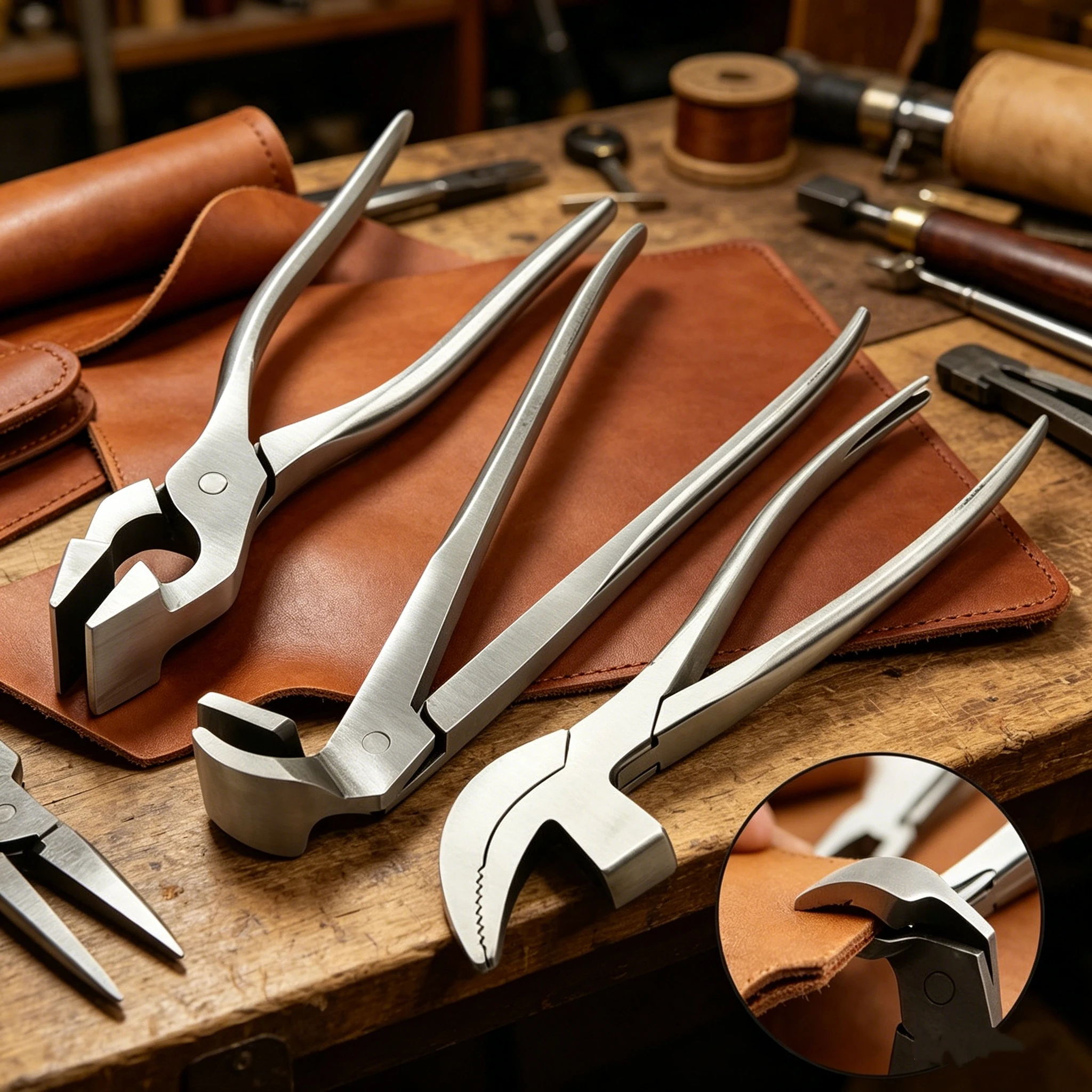 1個入り革バッグ製作プライヤー、プロ用固定クランププライヤー、ハンドバッグ実用プレス平ら調整プライヤー、クランプバッグ製作