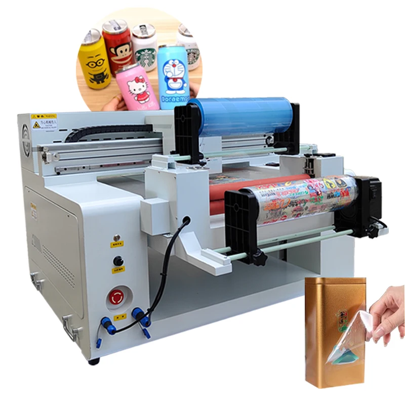 2 In 1 Xp600 Uv Flatbed Printer And Uv Dtf Printer With Laminator Cheap Price Roll Uv Printer 6050