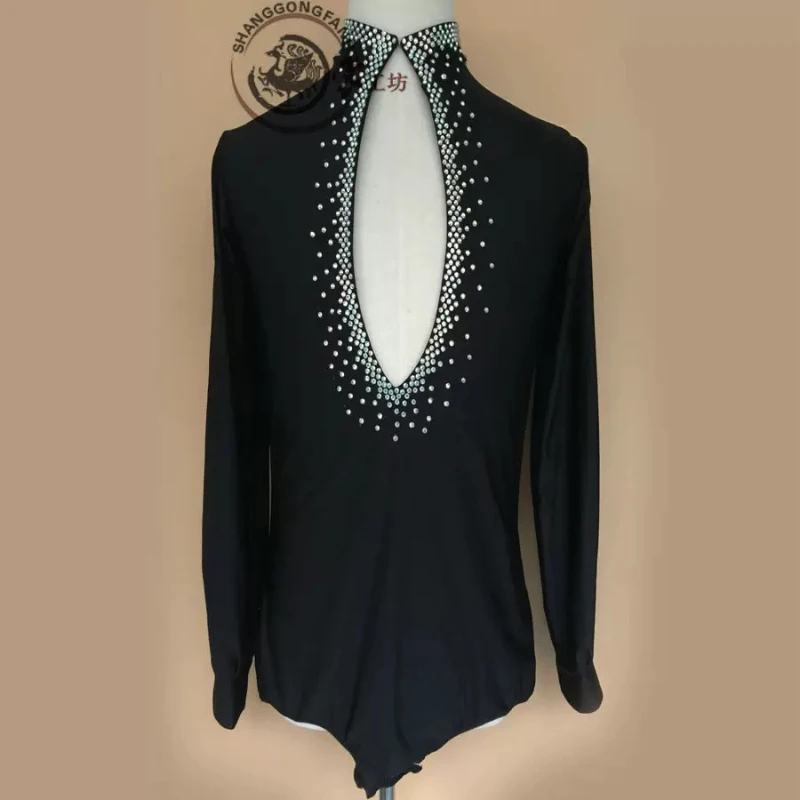 Professionalism Dance Clothes For Men New Design Black Tuxedo Latin Ballroom Waltz Flamenco Dancing Clothing Adult